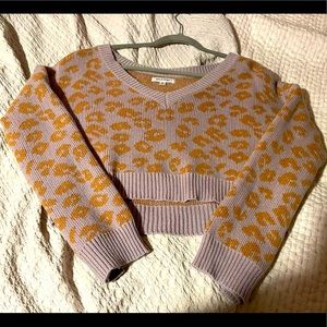 Wild Honey cropped cheetah sweater